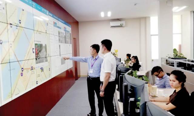 Dữ liệu thu được từ Trung tâm Giám sát, điều hành đô thị thông minh tỉnh